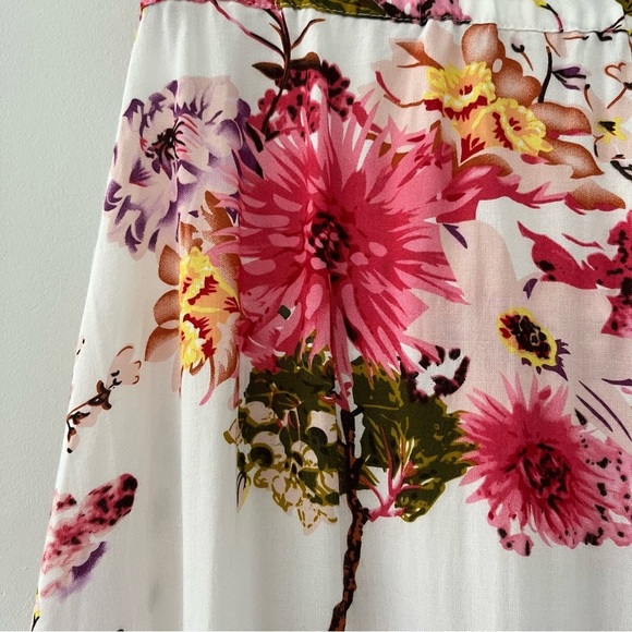 NWT Chelsea & Theodore Floral Bird Print Patchwork Maxi Skirt M - Picture 3 of 10